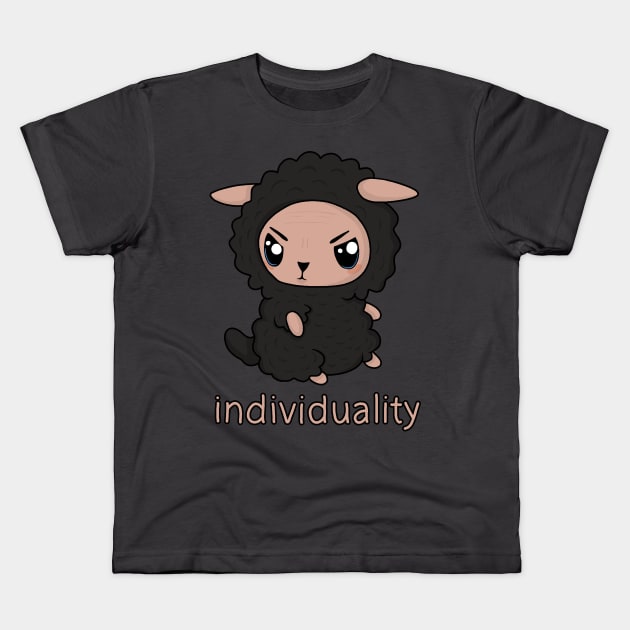 Black sheep - individuality Kids T-Shirt by valentinahramov